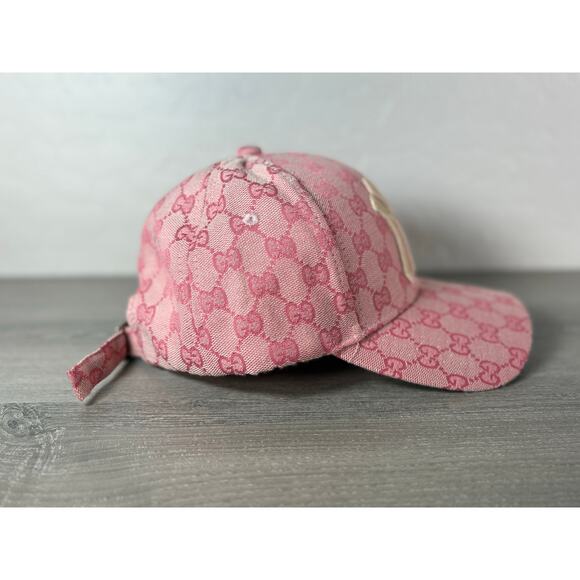 Gucci x New York Yankees Pink GG Monogram Baseball Cap Hat - Made in Italy - Picture 5 of 8
